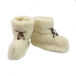 100% Sheep Wool Boots Cozy Foot Slippers - KEN